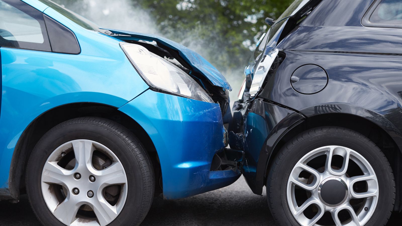 Written-off vehicle representing car finance and insurance in New Zealand