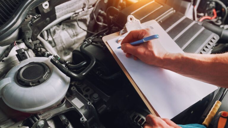 Used car in New Zealand being checked before finance and a Warrant of Fitness inspection